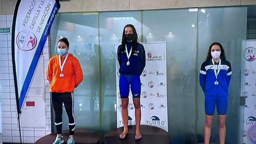 Sofía Arroyo en el podio