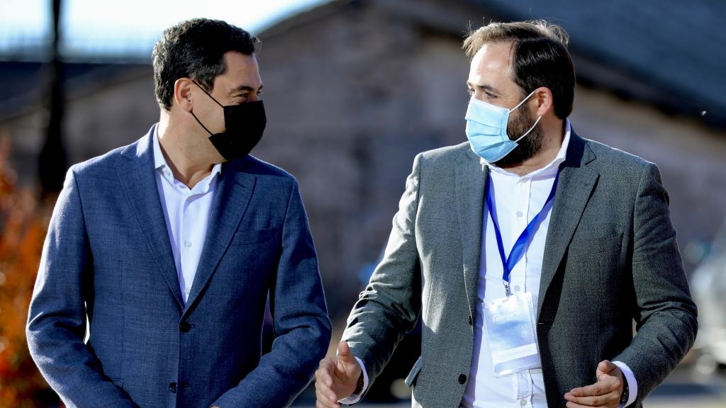 Paco Núñez, líder del PP CLM, y Juanma Moreno, presidente de la Junta de Andalucía. Foto: PP CLM