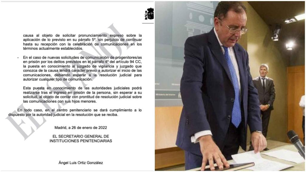 La carta del secretario general de Prisiones, hace tan solo unos días.