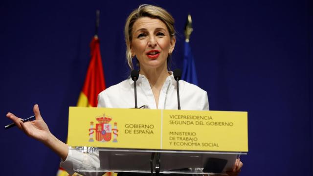 La vicepresidenta segunda y ministra de Trabajo, Yolanda Díaz, este lunes.