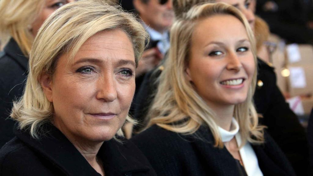 Marine Le pen y su sobrina Marion.