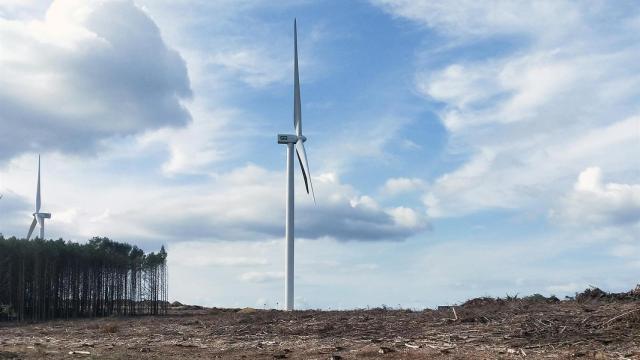 Imagen archivo de un aerogenerador.