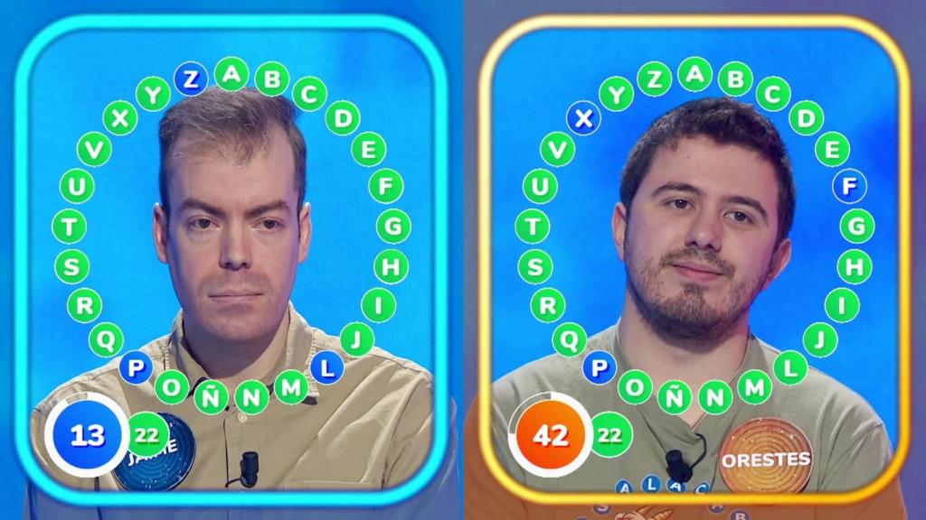 Rosco de infarto entre Orestes y Jaime en ‘Pasapalabra’: ‘He dicho lo primero que me ha venido”