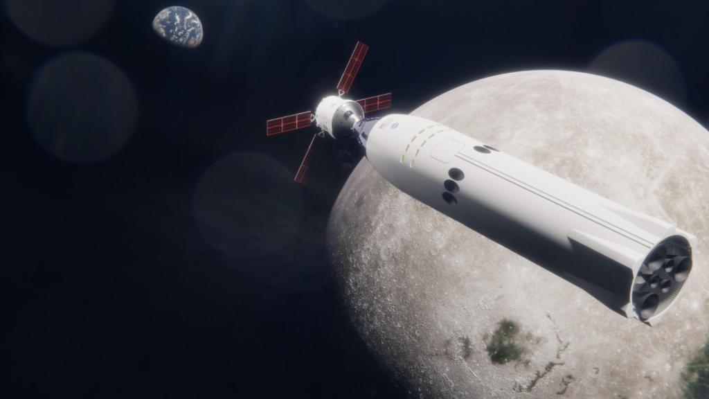 Orion acoplada a la Starship