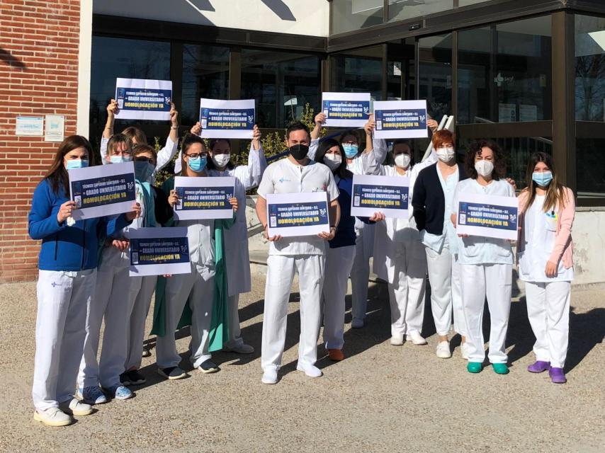 Concentración en el Hospital Comarcal de Medina del Campo