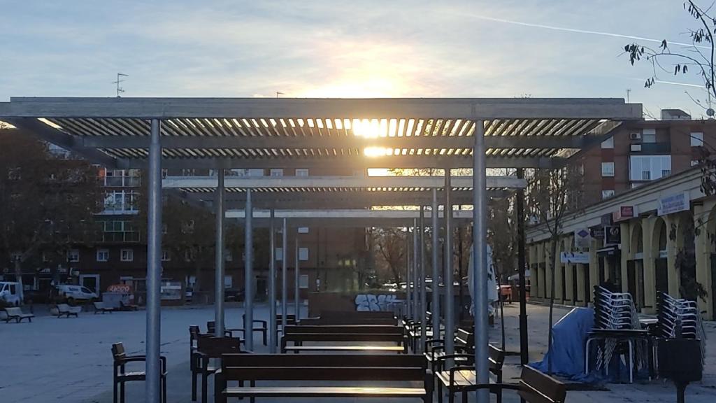 Panorámica de la nueva imagen de la plaza Alberto Fernández