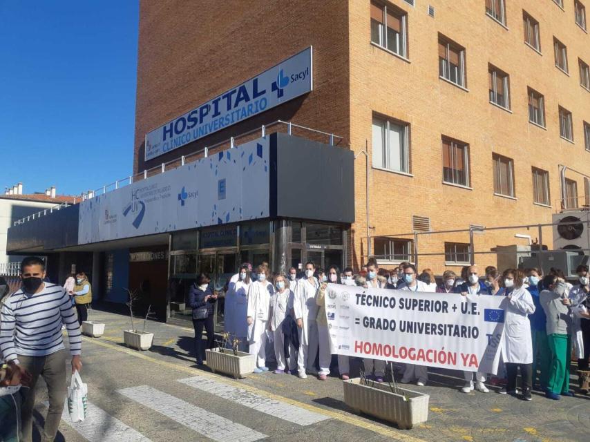 Concentración en el Hospital Clínico de Valladolid