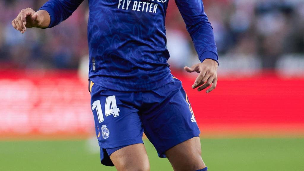 Casemiro, en un partido del Real Madrid de la temporada 2021/2022