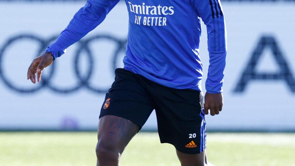 Vinicius Júnior, en un entrenamiento del Real Madrid