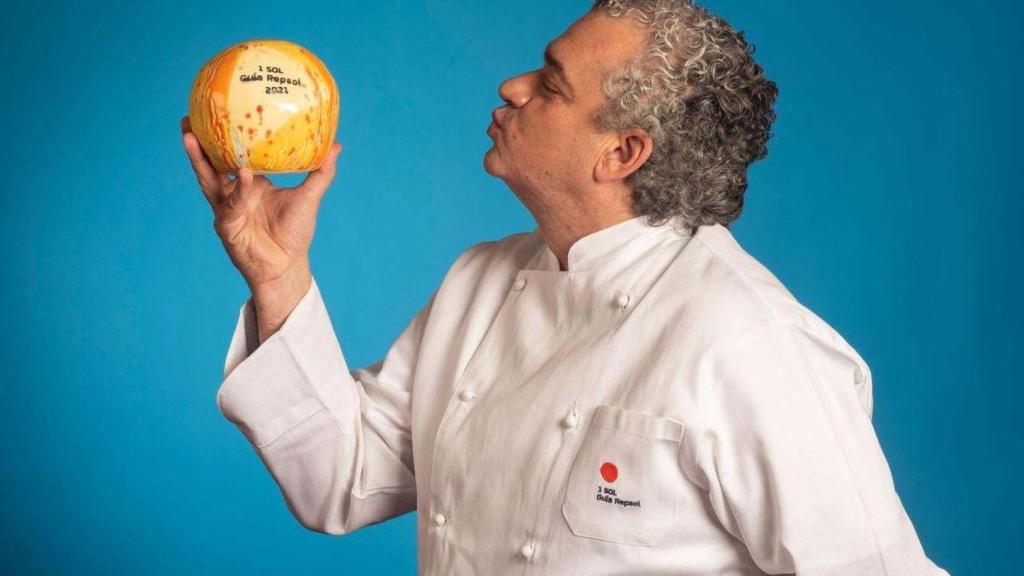 Dani Carnero al recibir su Sol Repsol por Kaleja.