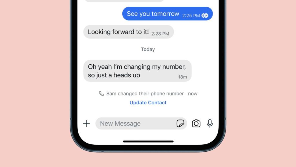 Alerta de Signal de cambio de número