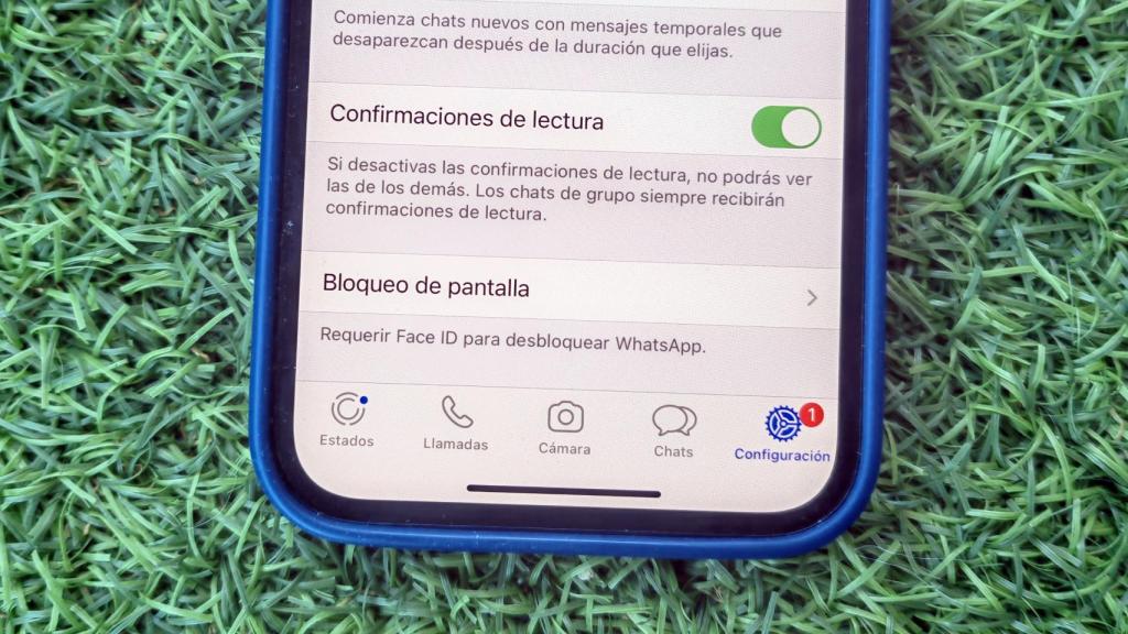 Confirmación de lectura en WhatsApp.