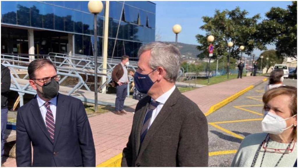 Imagen de archivo de la visita de Rueda a la Casa do Mar.