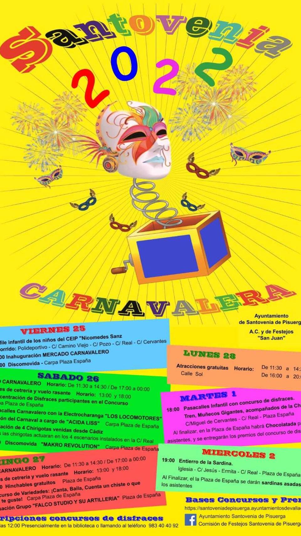 Valladolid Carnaval santovenia programa 2022