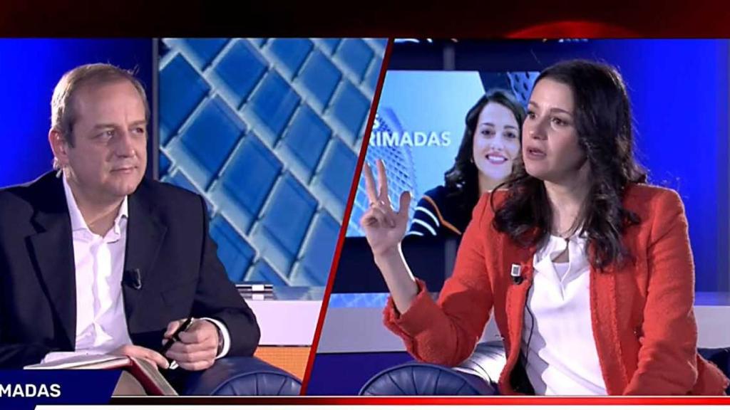 Inés Arrimadas durante la entrevista