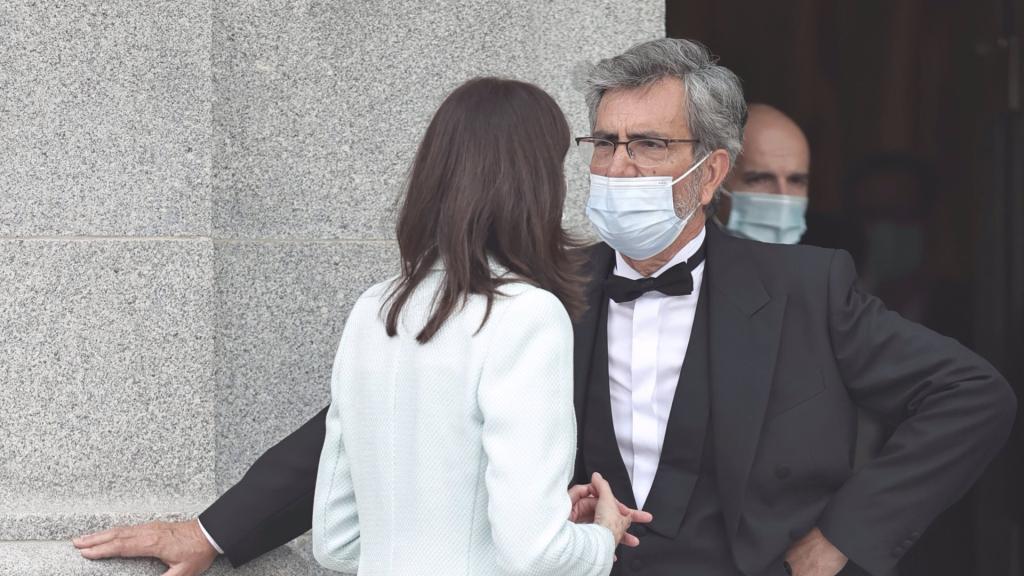 La ministra de Justicia, Pilar LLop, y el presidente del Tribunal Supremo y del Consejo General del Poder Judicial (CGPJ), Carlos Lesmes. Foto: Eduardo Parra