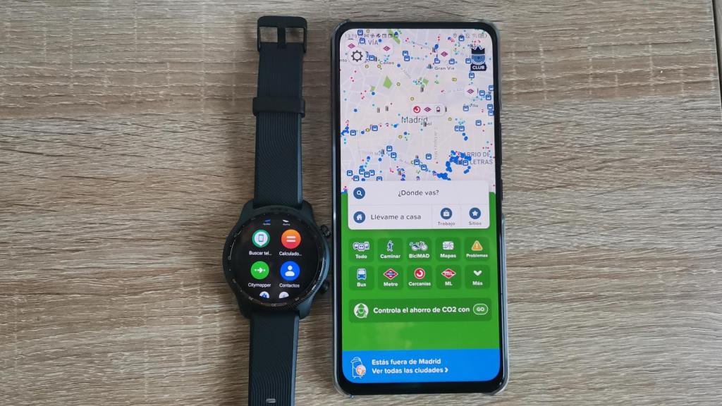 TicWatch Pro 3 Ultra con la app de Citymapper