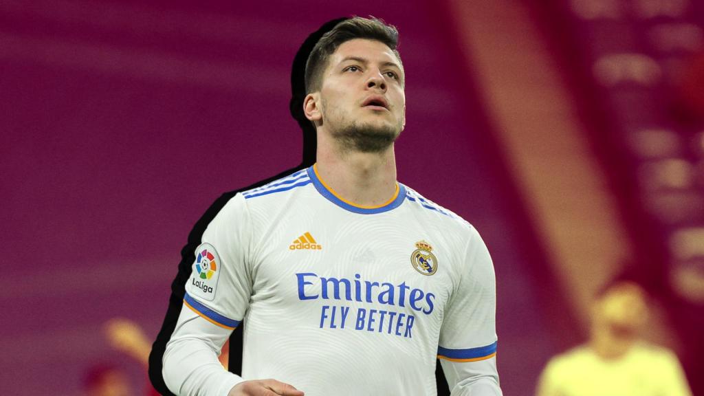 Luka Jovic, en un fotomontaje.