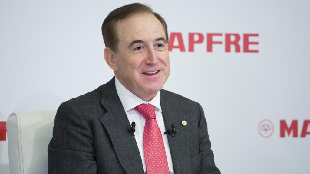 Antonio Huertas, presidente de Mapfre, durante la presentación de resultados.