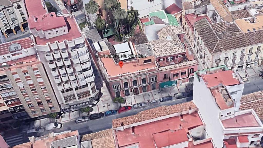 Vista de los edificios y solares incluidos en el proyecto del hotel de 5 estrellas Gran Lujo.