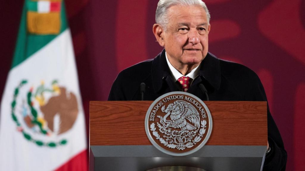 López Obrador durante su rueda de prensa.
