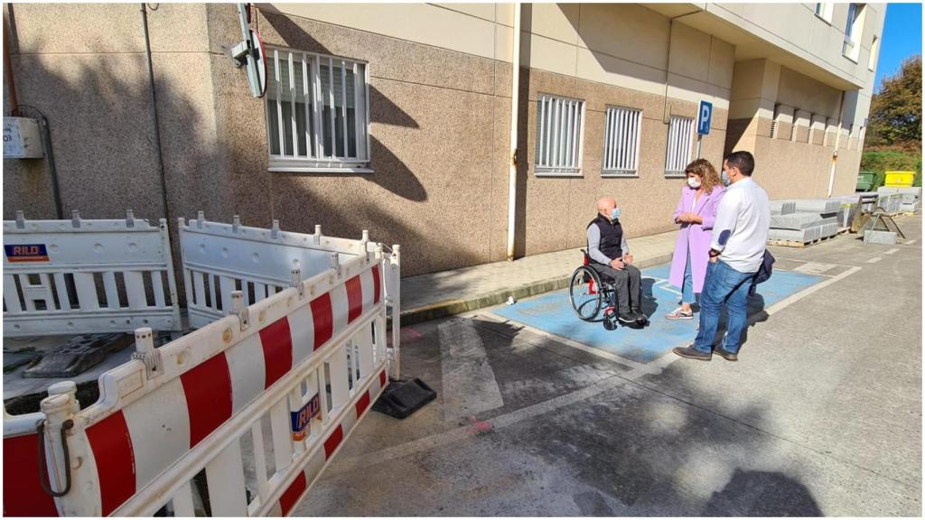 Obras en la zona de Amenadás.