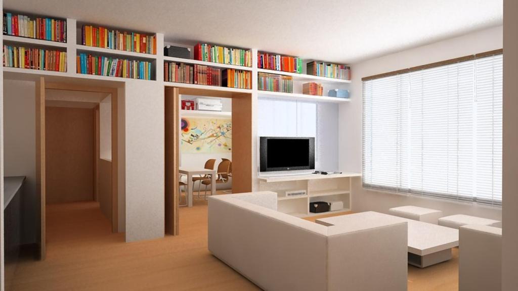 Diseño del salón de la vivienda.