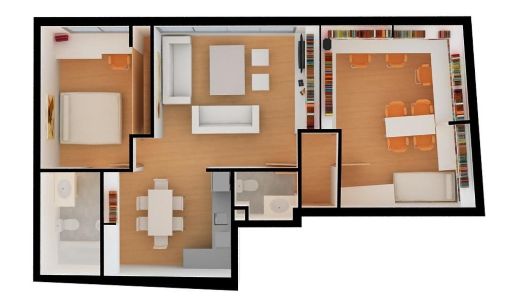 Vista cenital de la vivienda.