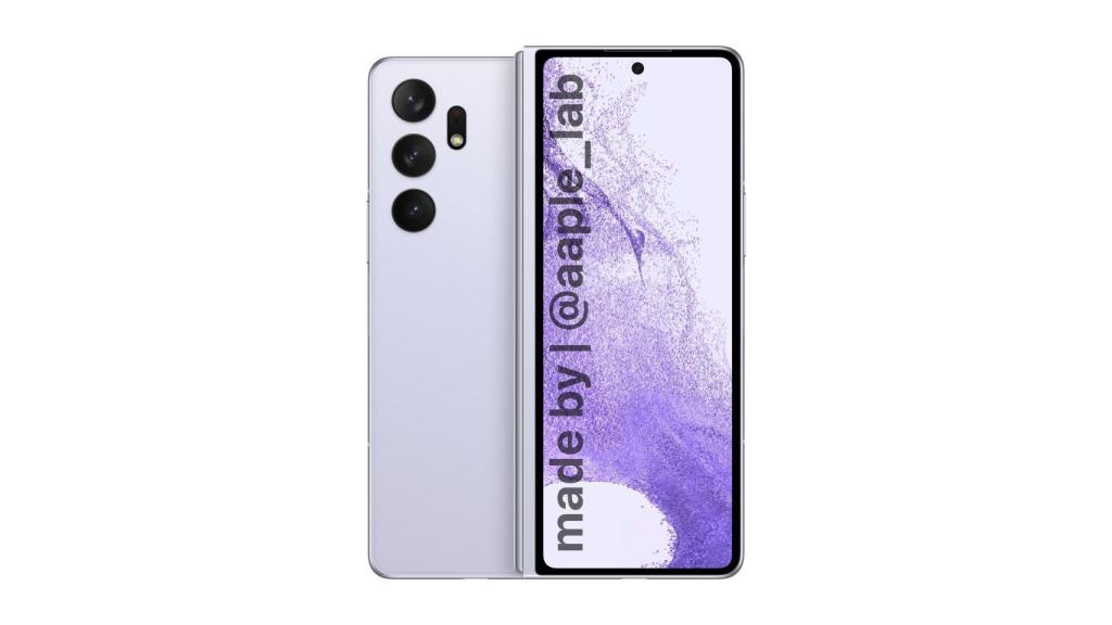 Galaxy Z Fold 4 de Apple Lab por detrás