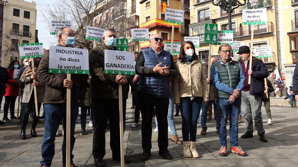 Otro instante de la protesta de Asaja en Toledo