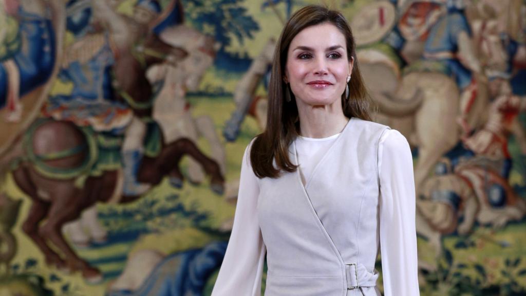 La reina Letizia en una de sus audiencias en Zarzuela.