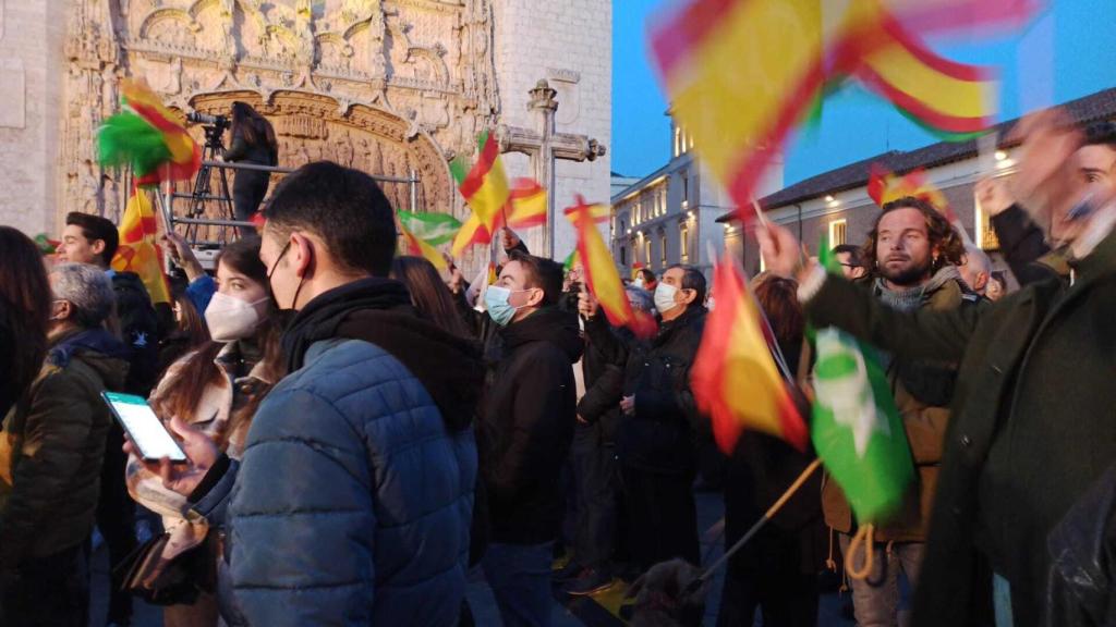 Simpatizantes de VOX, hoy en Valladolid