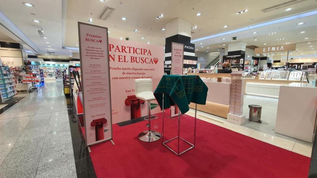 Espacio habilitado en El Corte Inglés de Valladolid para San Valentín