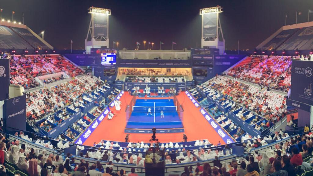 Partido de pádel durante el Mundial de 2021 en Catar