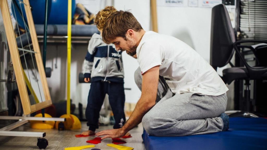 Sesión de fisio del programa Impulso de Fundación Mutua Madrileña y FEDER.