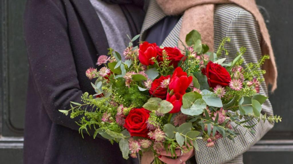 Rosas rojas por San Valentín.