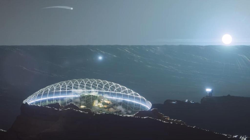 Recreación de ciudad en Marte