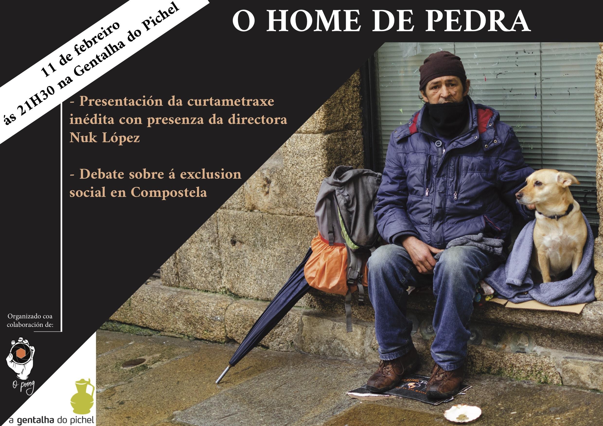 Cartel de la proyección de ‘O home de pedra’ (A Gentalha do Pichel).