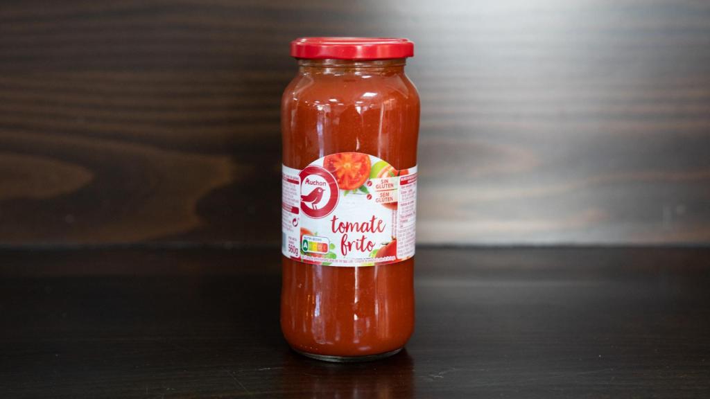 El bote de tomate frito de Auchan, la marca blanca de Alcampo.