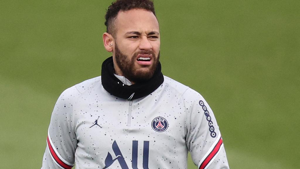 Neymar Júnior, en un entrenamiento.