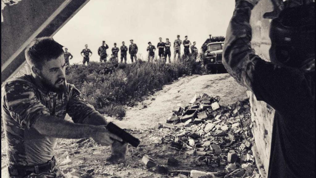 Asier, durante un adiestramiento de CQC (close quarters combat).