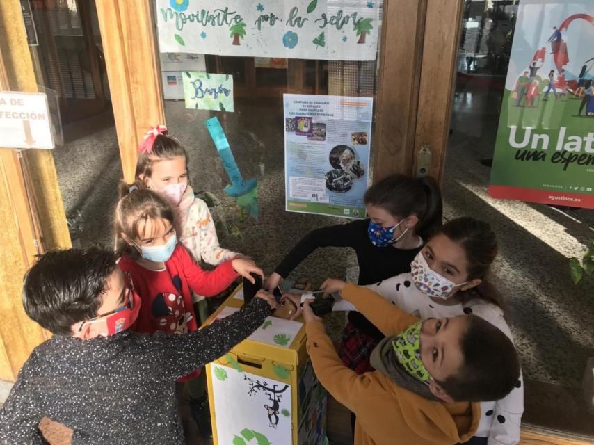Escolares del colegio San Agustín de Salamanca