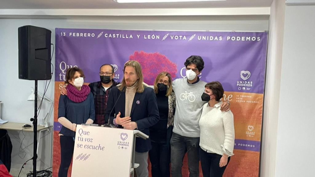 Pablo Fernández en la noche electoral del 13-F