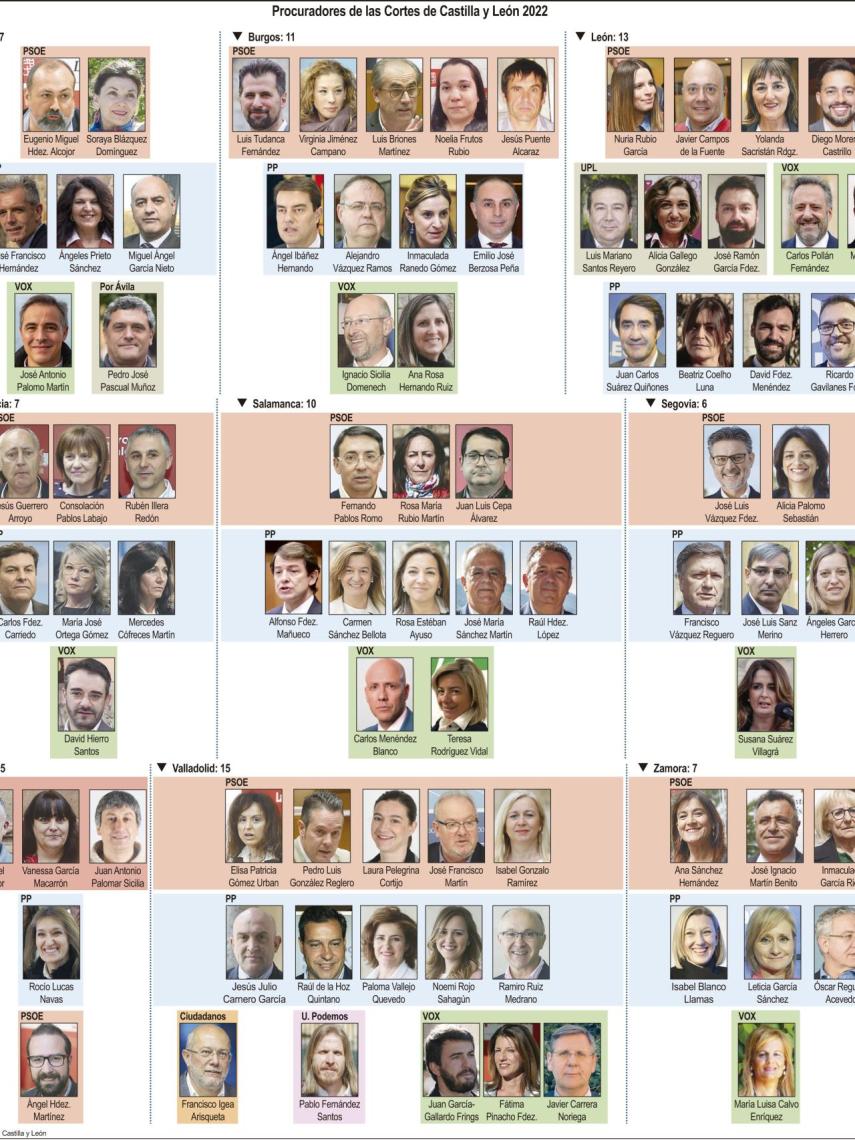 Las 25 caras nuevas en las Cortes de Castilla y León