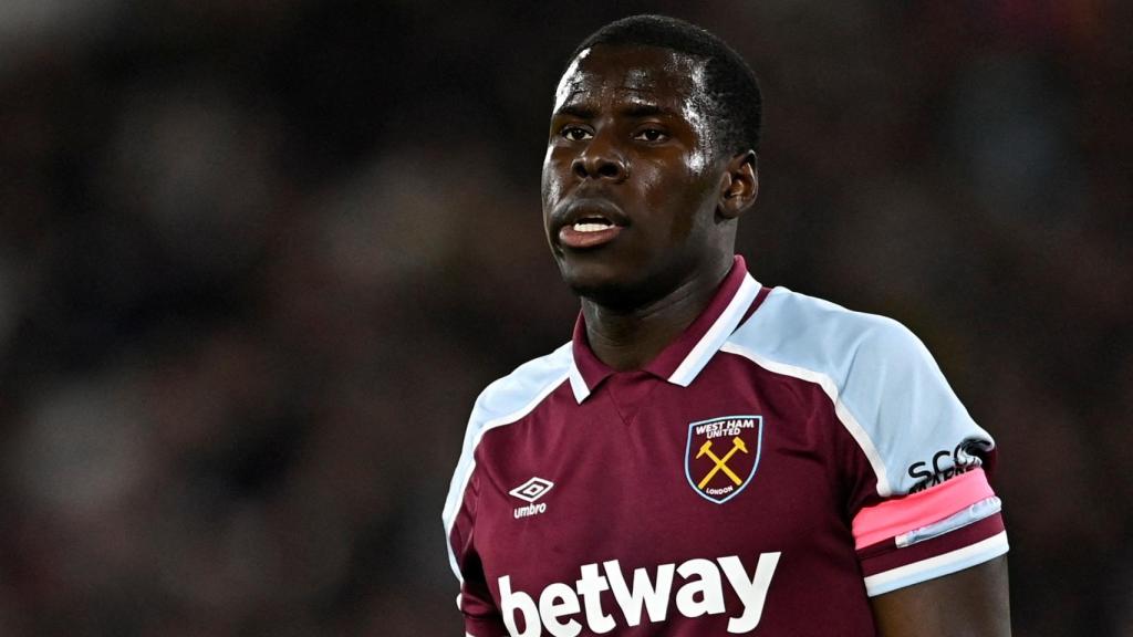 Kurt Zouma durante un partido del West Ham
