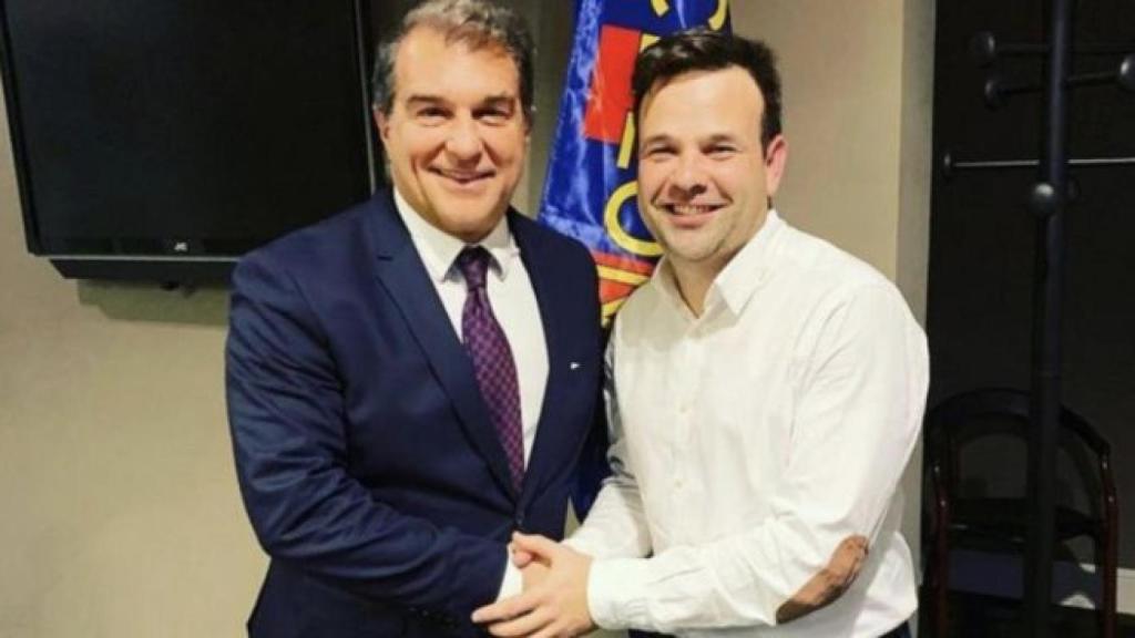 José Elías junto a Joan Laporta