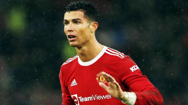 Cristiano Ronaldo, en un partido del Manchester United de la temporada 2021/2022