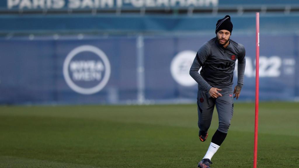 Neymar Júnior, durante un entrenamiento.