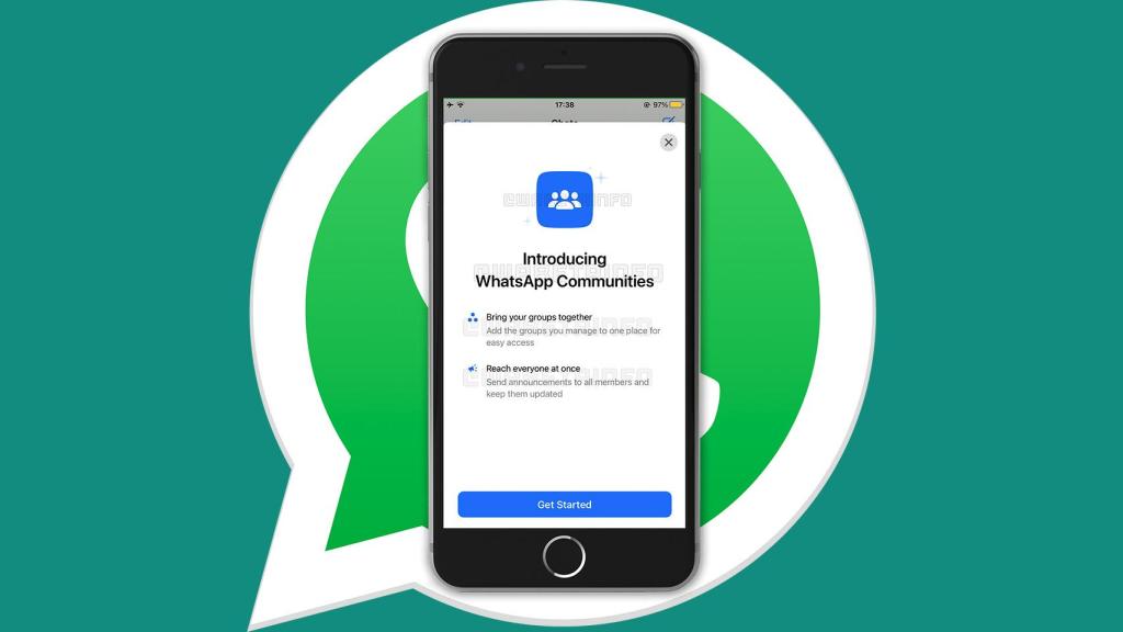 WhatsApp en un iPhone.