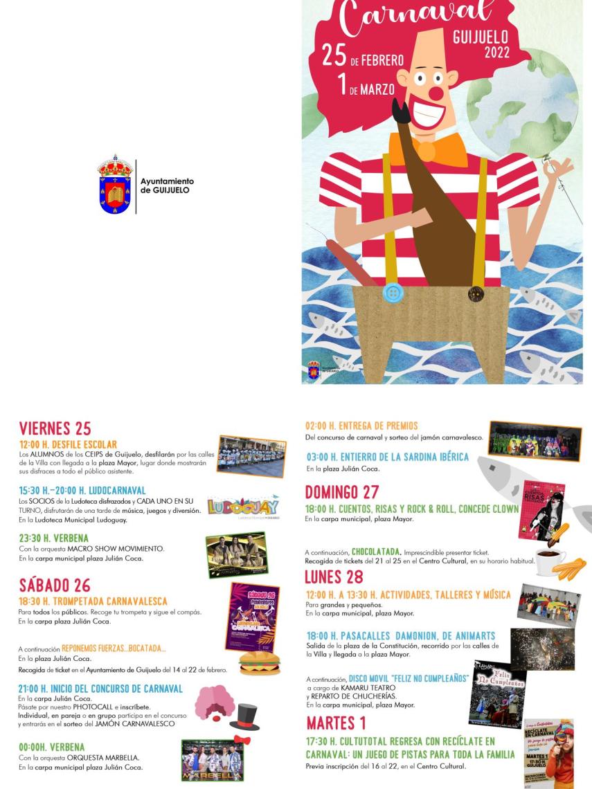 guijuelo programa carnaval 2022
